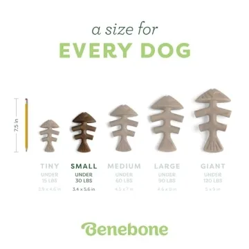 Durable Benebone Fishbone Dog Chew Toy Made in USA