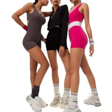 Vertvie Jumpsuits for Women Sexy Backless One Piece Jumpsuit Shorts Sleeveless Tummy Control V Back Scrunch Bodycon Romper(Black,Medium)