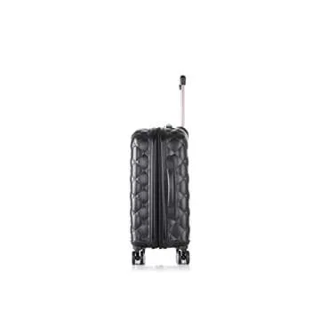 Rockland Melbourne Hardside Expandable Spinner Wheel Luggage, Quilt, Carry-On 20-Inch Black