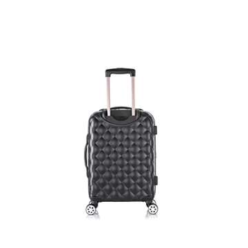 Rockland Melbourne Hardside Expandable Spinner Wheel Luggage, Quilt, Carry-On 20-Inch Black