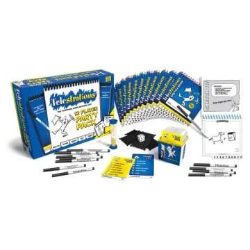 USAopoly Telestrations Party Pack 12 Player | 600 New Phrases to Sketch | Board Game | A Fun Family Game for Kids and Adults | Family Game Night Just Got Better | Telephone Game Sketched Out, Multi-colored