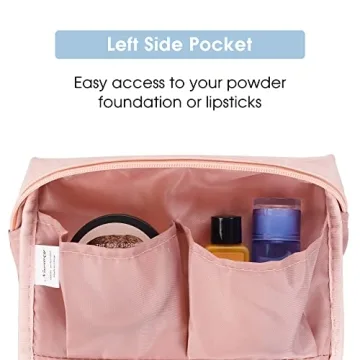 Vegan Leather Makeup Bag Set - Travel Organizer for Women