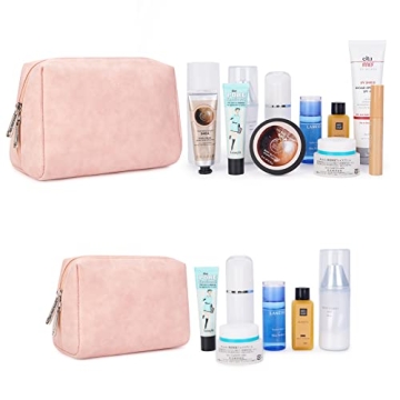 Vegan Leather Makeup Bag Set - Travel Organizer for Women