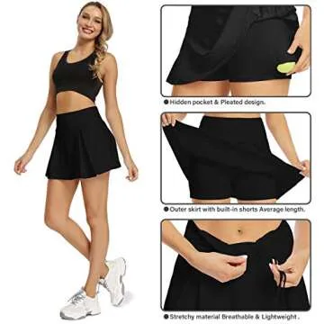 Toumett Women's Tennis Skirt - Lightweight & Stylish