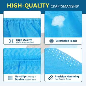 Squish Shoe Covers Disposable Non Slip, Thick Extra Disposable Boot Covers Slip Proof Shoe Cover for...