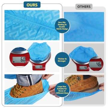 Squish Disposable Non-Slip Shoe Covers for All Sizes