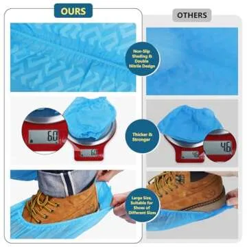 Squish Disposable Non-Slip Shoe Covers for All Sizes