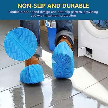 Squish Disposable Non-Slip Shoe Covers for All Sizes