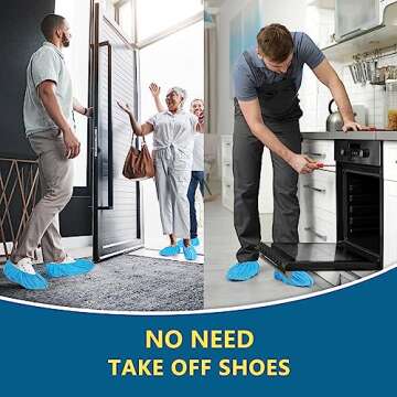 Squish Disposable Non-Slip Shoe Covers for All Sizes