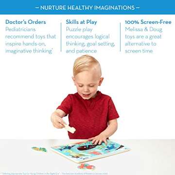 Melissa & Doug Peg Puzzles Set for Toddlers Ages 2+