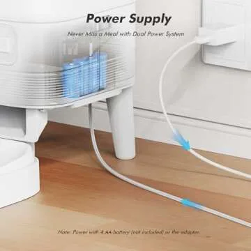 Automatic Cat Feeder - Nityers Timed Pet Feeder for Cats and Dogs with Dry Cat Food Dispenser, Dog and Cat Food Storage Container, Programmable Control 1-6 Meals Pet Day, 10s Voice, Safety Lock