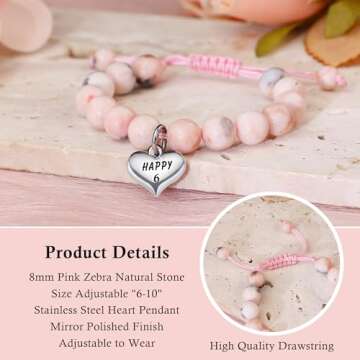 Sereney Adjustable Birthday Bracelet for 6 Year Old Girls