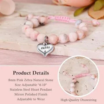 Sereney Adjustable Birthday Bracelet for 6 Year Old Girls