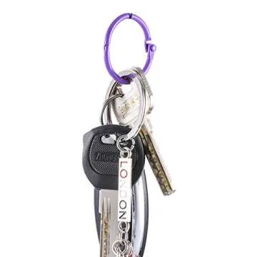 Boao 60 Counts Metal Loose-Leaf Rings Paper Leaf Binder Rings, Notebook Rings Keychains Keyrings (Pink, Green, Purple, Blue, Yellow, Orange, 1.2 Inch)