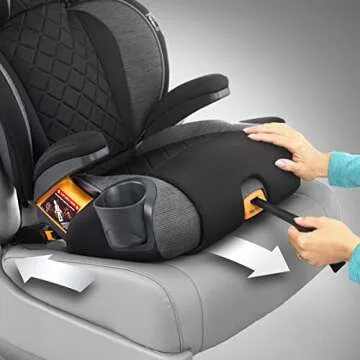 Chicco KidFit Zip Plus 2-in-1 Belt-Positioning Booster Car Seat, Backless and High Back Booster Seat, For children aged 4 years and up and 40-100 lbs. | Seascape/Blue