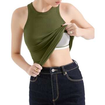 Comfortable Women’s Padded Cotton Tank Tops for Everyday Wear