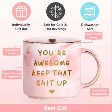Funny Coffee Mug for Women Best Friend Birthday Gifts