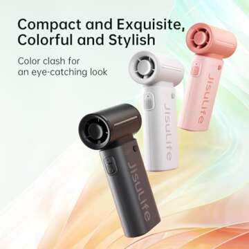 JISULIFE Portable Turbo Fan for Travel and Outdoor Cooling