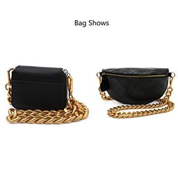42'' Stylish Metal Crossbody Purse Chain Strap Upgrade