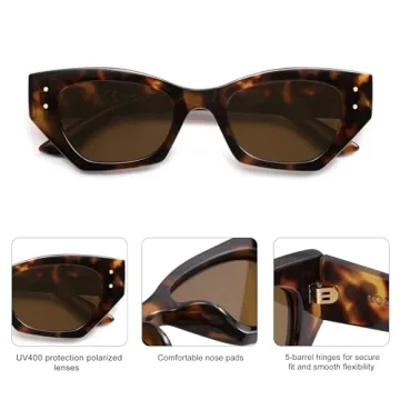 Trendy SOJOS Cat-Eye Polarized Sunglasses for Women