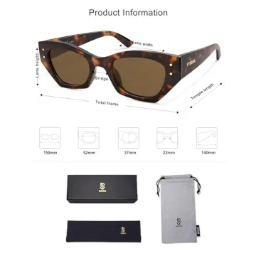 Trendy SOJOS Cat-Eye Polarized Sunglasses for Women