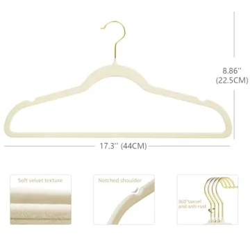Luxurious Velvet Hangers - No-Slip Space Saving Solution