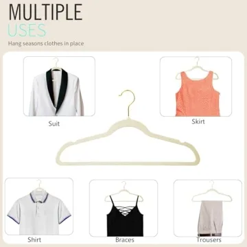 Luxurious Velvet Hangers - No-Slip Space Saving Solution