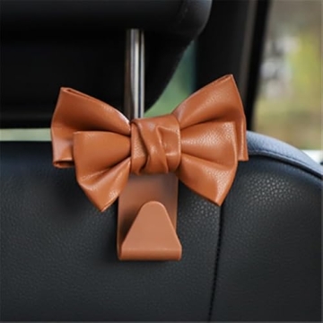 LIFOPY Cute Car Purse Hooks with Bow - 2pcs Set