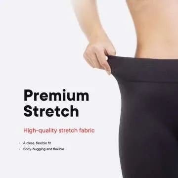 Free to Live 6 Pack Seamless Fleece Lined, Stretchable, Soft, and Lightweight Highwaist Leggings for Women - One Size