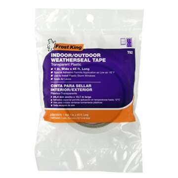 Frost King P Clear Plastic Weatherseal Tape, 1" X 45 ft, Foot