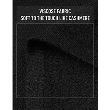 PULI Women’s Cashmere Feel Poncho Sweater in Black