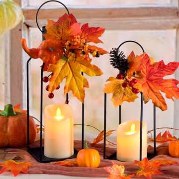 NITIME 2PCS 12/15'' Modern Farmhouse Lantern Decorative(No Glass) for Christmas-Black Metal Outdoor ...