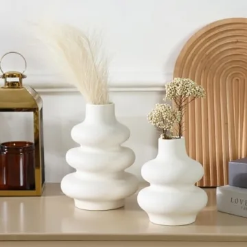Stylish Fixwal White Ceramic Vase Set for Modern Decor