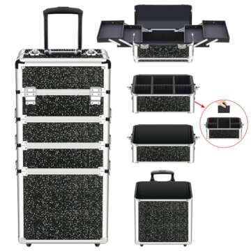 OUDMAY 4 in 1 Makeup Case - Durable & Stylish Organizer