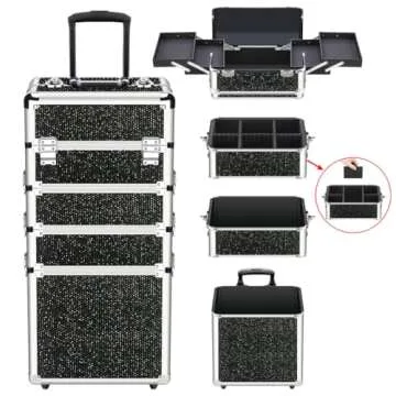 OUDMAY 4 in 1 Makeup Case - Durable & Stylish Organizer