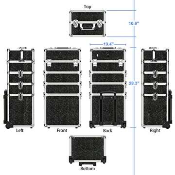 OUDMAY 4 in 1 Makeup Case - Durable & Stylish Organizer