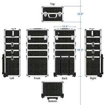 OUDMAY 4 in 1 Makeup Case - Durable & Stylish Organizer