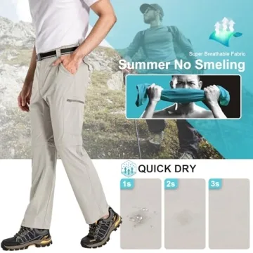 Toomett Convertible Hiking Pants for Men - Quick Dry, Lightweight