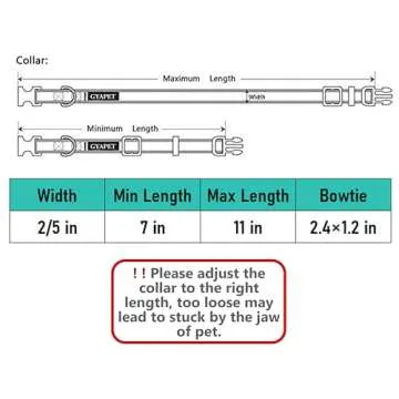 Gyapet Cat Collar Breakaway Bowtie Safety with Bell Adjustbale Kitten Puppy Solid Plaid Color Set D-[2pcs] Beige