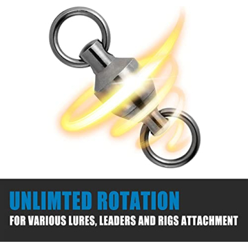 Dr.Fish 20 Pack Fishing Swivels Heavy Duty Stainless Connectors