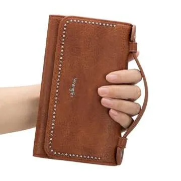 Wrangler 2 Pack Tote Bag and Clutch Wallet for Women Western Designer Top Handle Handbags