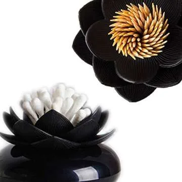 Lotus Cotton Swab Holder - Stylish & Versatile Storage Solution