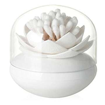 Lotus Cotton Swab Holder - Stylish & Versatile Storage Solution