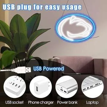 University Team Logo Neon Sign for Sports Fans Gift