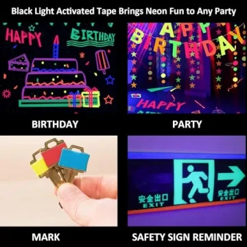 SIKEDEPRO Neon Gaffer Tape for Creative Events and Crafts