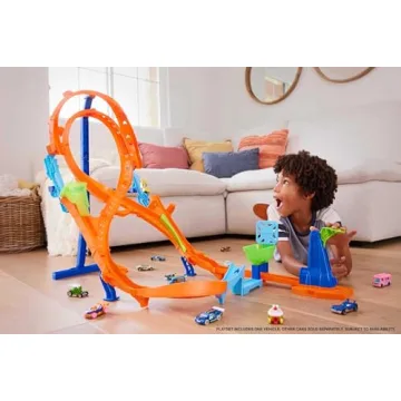 Hot Wheels Action Vertical-8 Jump Track Set for Kids