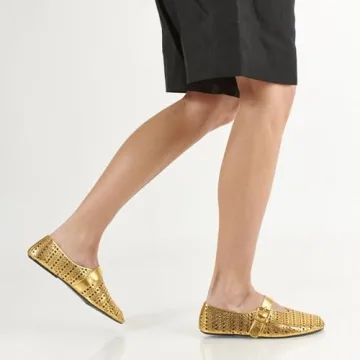 VOLEECE Women's Laser Cut Ballet Flats for Stylish Comfort