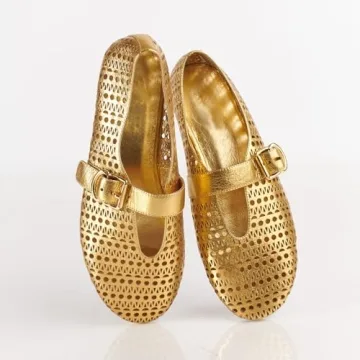 VOLEECE Women's Laser Cut Ballet Flats for Stylish Comfort