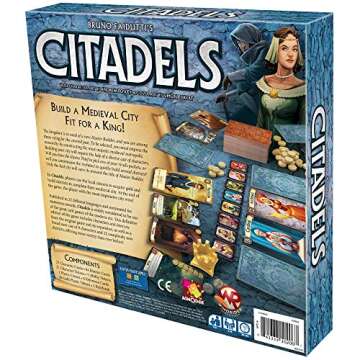 Citadels Board Game - Classic City-Building Card Game with New Characters and Districts! Medieval St...