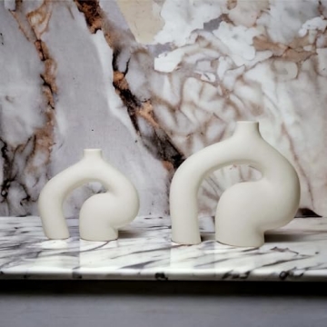 Aesthetic Ceramic Pampas Vase - Unique Modern Vases for Living Area, Office, Table, and Home Decor -...